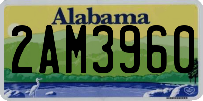 AL license plate 2AM3960