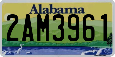 AL license plate 2AM3961