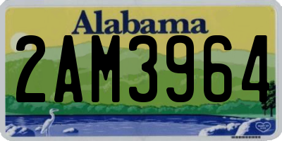 AL license plate 2AM3964