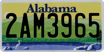 AL license plate 2AM3965