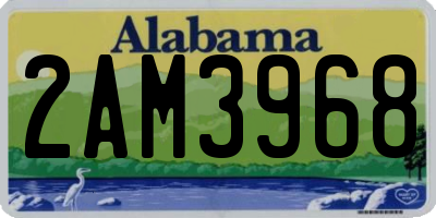 AL license plate 2AM3968