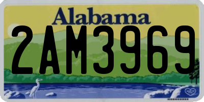 AL license plate 2AM3969