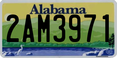 AL license plate 2AM3971