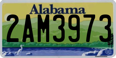 AL license plate 2AM3973