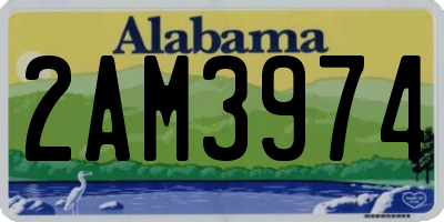 AL license plate 2AM3974