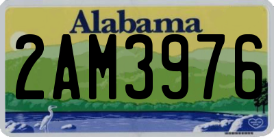 AL license plate 2AM3976