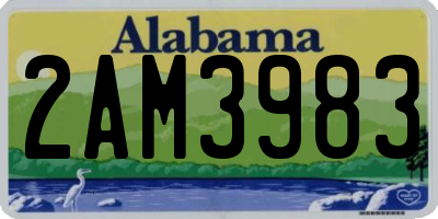 AL license plate 2AM3983