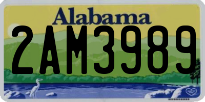 AL license plate 2AM3989