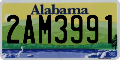 AL license plate 2AM3991