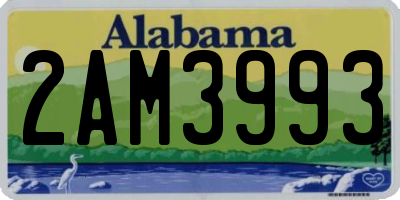 AL license plate 2AM3993