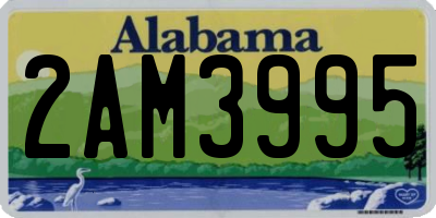AL license plate 2AM3995
