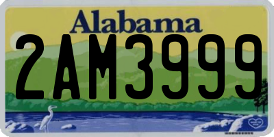 AL license plate 2AM3999
