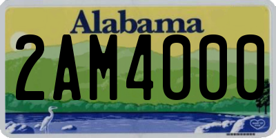 AL license plate 2AM4000