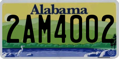 AL license plate 2AM4002
