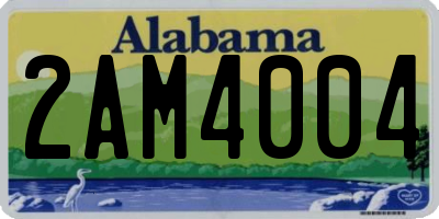 AL license plate 2AM4004