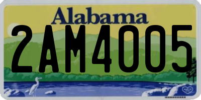 AL license plate 2AM4005
