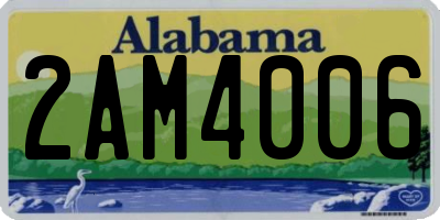 AL license plate 2AM4006