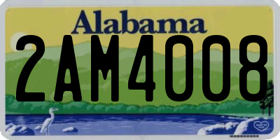 AL license plate 2AM4008