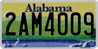 AL license plate 2AM4009