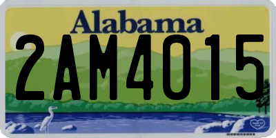 AL license plate 2AM4015