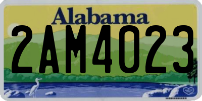 AL license plate 2AM4023