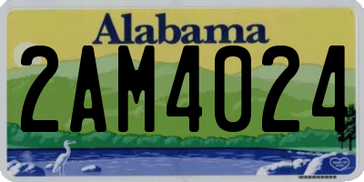 AL license plate 2AM4024