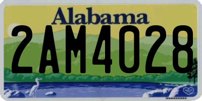 AL license plate 2AM4028