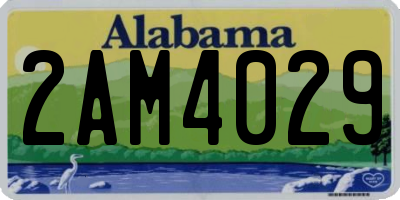 AL license plate 2AM4029