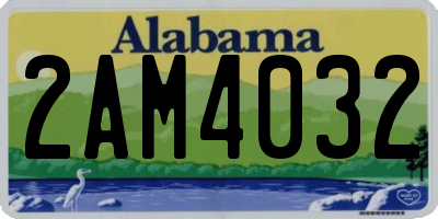 AL license plate 2AM4032