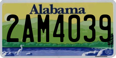 AL license plate 2AM4039