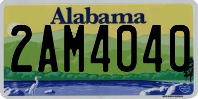 AL license plate 2AM4040