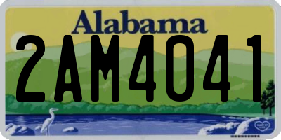 AL license plate 2AM4041
