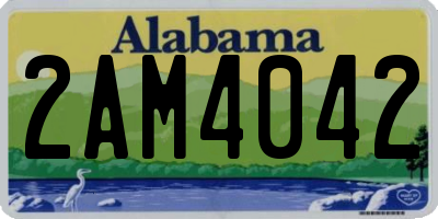 AL license plate 2AM4042