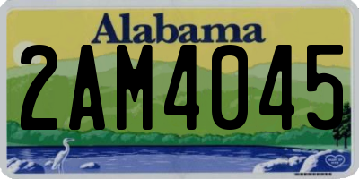 AL license plate 2AM4045