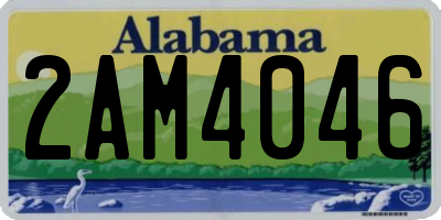 AL license plate 2AM4046