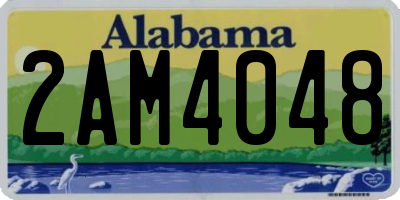 AL license plate 2AM4048