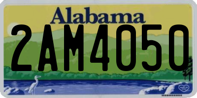 AL license plate 2AM4050