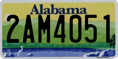 AL license plate 2AM4051