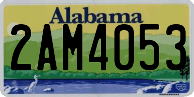 AL license plate 2AM4053