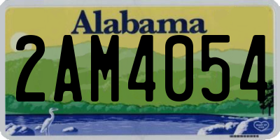 AL license plate 2AM4054