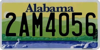 AL license plate 2AM4056