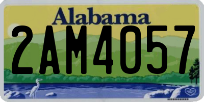 AL license plate 2AM4057