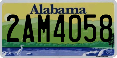 AL license plate 2AM4058