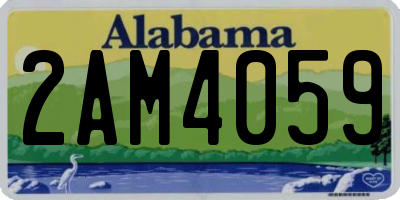 AL license plate 2AM4059