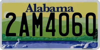 AL license plate 2AM4060