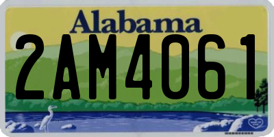 AL license plate 2AM4061