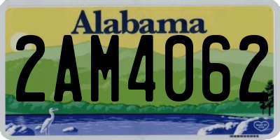 AL license plate 2AM4062