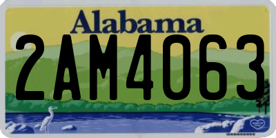 AL license plate 2AM4063