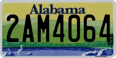AL license plate 2AM4064
