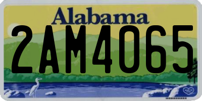 AL license plate 2AM4065
